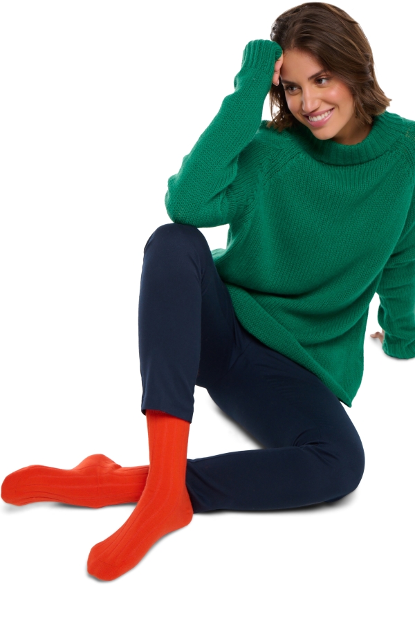Cachemire & Elasthanne accessoires chaussettes dragibus w bloody orange 35 38